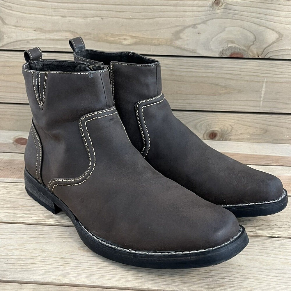 Madden Leather  Lining Brown Boot Mens Casual Boots Size 10M
